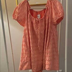 Maeve Coral gingham dress from Anthropologie